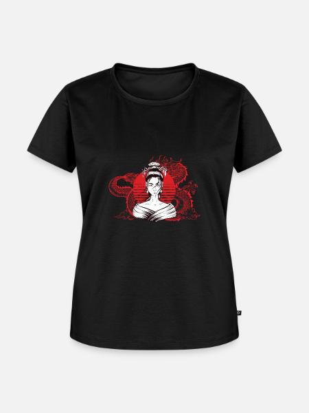 Japan Geisha - Frauen Premium Bio T-Shirt - Schwarz