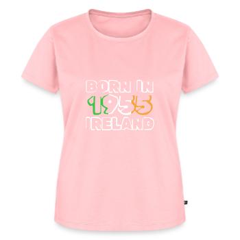 Ireland 1955 - Women's Premium Organic T-shirt - rose - Front - AI Model Female 172 dark (172cm)