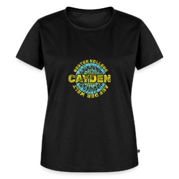 Gift for Cayden - Women's Premium Organic T-shirt - black - Front - Selfina (174cm)