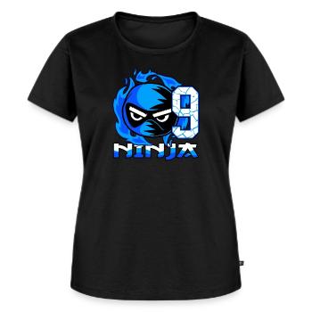 Kinder 9. Geburtstag Junge 9 Jahre alt Ninja - Frauen Premium Bio T-Shirt - Schwarz - Vorne - Selfina (174cm)