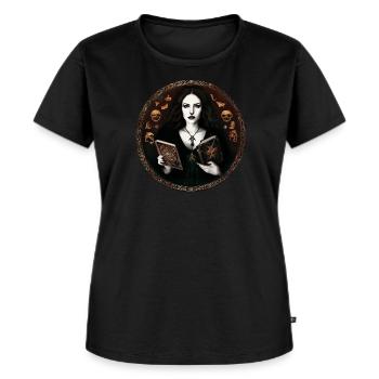 Wicca-Portrait - Frauen Premium Bio T-Shirt - Schwarz - Vorne - Selfina (174cm)