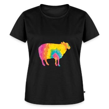 Schäfer Schaf - Frauen Premium Bio T-Shirt - Schwarz - Vorne - Selfina (174cm)