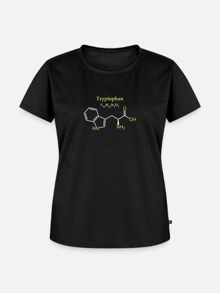 Tryptophan-Molekül - Frauen Premium Bio T-Shirt - Schwarz