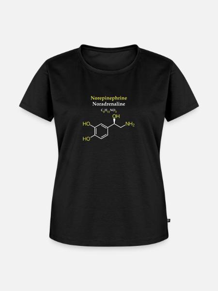 Noradrenalin-Molekül - Frauen Premium Bio T-Shirt - Schwarz