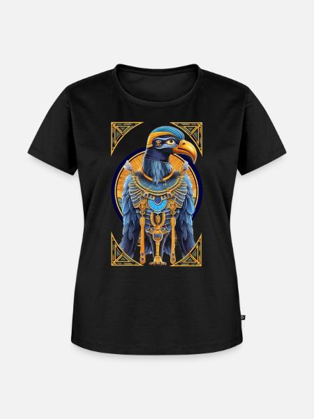 Ägyptischer Horus - Frauen Premium Bio T-Shirt - Schwarz