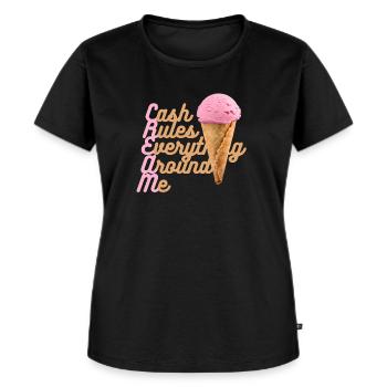 Bargeld regiert alles um mich herum CREAM C.R.E.A.M - Frauen Premium Bio T-Shirt - Schwarz - Vorne - Selfina (174cm)