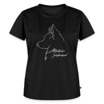 Altdeutscher Schäferhund Profil Hunde Wilsigns - Frauen Premium Bio T-Shirt - Schwarz - Vorne - Selfina (174cm)