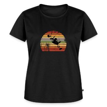 Kletterer Boulderer klettern bouldern - Frauen Premium Bio T-Shirt - Schwarz - Vorne - Selfina (174cm)