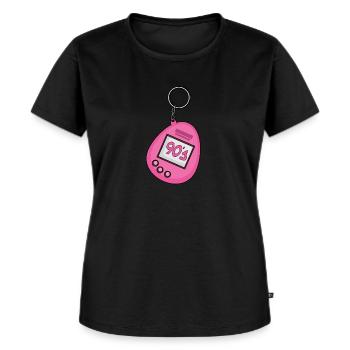 Vintage - Zurück in die 90er Jahre - Frauen Premium Bio T-Shirt - Schwarz - Vorne - Selfina (174cm)