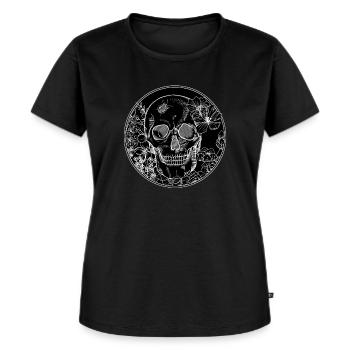 love Nature Dead - Frauen Premium Bio T-Shirt - Schwarz - Vorne - Selfina (174cm)
