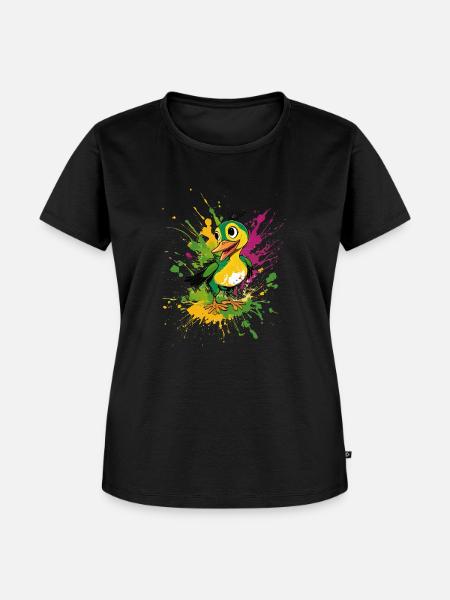 Fröhlichen Entlein - Frauen Premium Bio T-Shirt - Schwarz