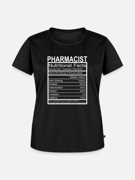 Pharmacist Nutritional Facts Gift - Frauen Premium Bio T-Shirt - Schwarz