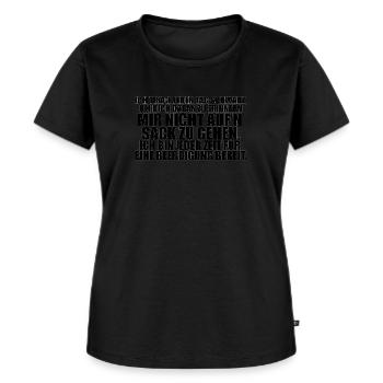 SCHWARZ - Frauen Premium Bio T-Shirt - Schwarz - Vorne - Selfina (174cm)