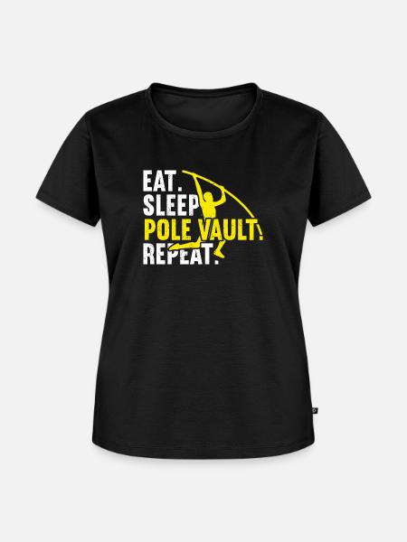 Stabhochsprung - Frauen Premium Bio T-Shirt - Schwarz