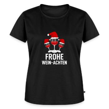 Weihnachten Rotwein - Frauen Premium Bio T-Shirt - Schwarz - Vorne - Selfina (174cm)