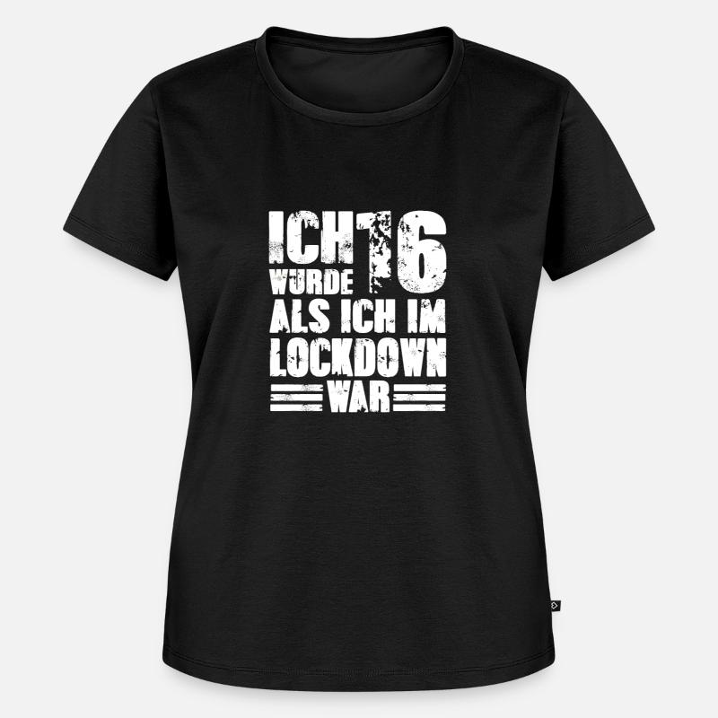 Lockdown - Frauen Premium Bio T-Shirt - Schwarz