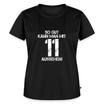 11. Geburtstag - Frauen Premium Bio T-Shirt - Schwarz - Vorne - Selfina (174cm)
