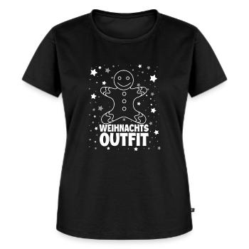 Frohe Weihnachten - Frauen Premium Bio T-Shirt - Schwarz - Vorne - Selfina (174cm)