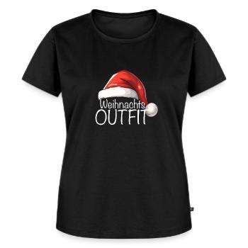 Weihnachts Outfit - Frauen Premium Bio T-Shirt - Schwarz - Vorne - Selfina (174cm)