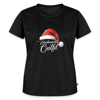 Weihnachten - Frauen Premium Bio T-Shirt - Schwarz - Vorne - Selfina (174cm)