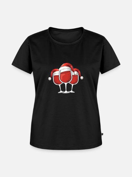 Rotwein - Frauen Premium Bio T-Shirt - Schwarz