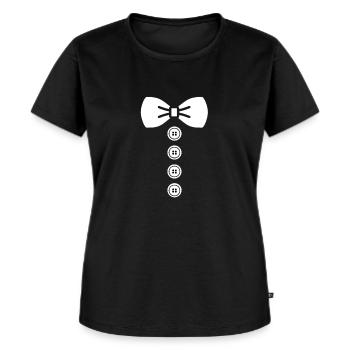 Suit Tie - Women's Premium Organic T-shirt - black - Front - Selfina (174cm)