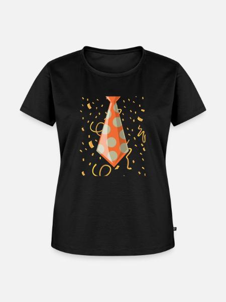 Krawatte Karneval Anzug Fasching Outfit Kostüm - Frauen Premium Bio T-Shirt - Schwarz
