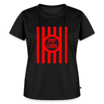 Pop-corn - T-shirt Premium bio Femme - noir - Devant - Selfina (174cm)