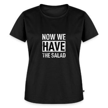 Denglisch - Frauen Premium Bio T-Shirt - Schwarz - Vorne - Selfina (174cm)