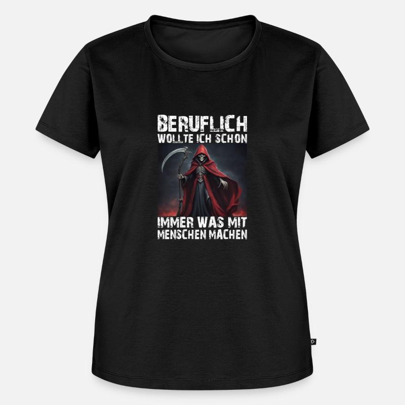 Sensenmann - Frauen Premium Bio T-Shirt - Schwarz