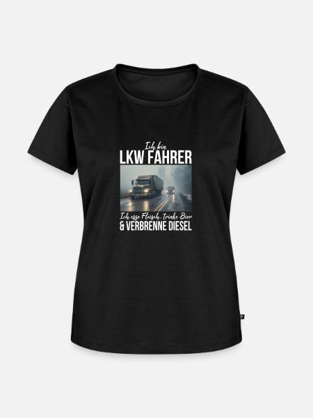 Lkw Fahrer - Frauen Premium Bio T-Shirt - Schwarz