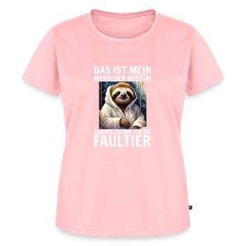 Faultier - Frauen Premium Bio T-Shirt - Rosa - Vorne - AI Model Female 172 dark (172cm)