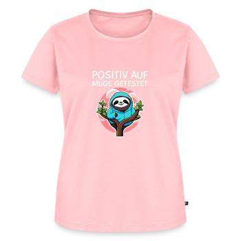 Faultier - Frauen Premium Bio T-Shirt - Rosa - Vorne - AI Model Female 172 dark (172cm)