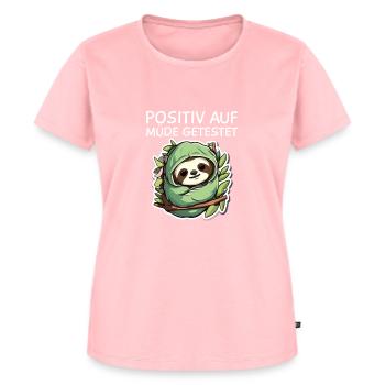 Faultier - Frauen Premium Bio T-Shirt - Rosa - Vorne - AI Model Female 172 dark (172cm)