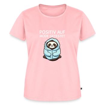 Faultier - Frauen Premium Bio T-Shirt - Rosa - Vorne - AI Model Female 172 dark (172cm)
