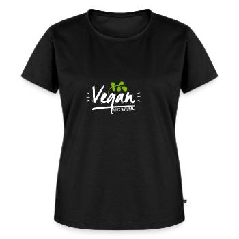 Vegan 100% naturel viande animale cadeau végétarien - T-shirt Premium bio Femme - noir - Devant - Selfina (174cm)