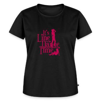 Linedance - Frauen Premium Bio T-Shirt - Schwarz - Vorne - Selfina (174cm)