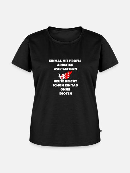 ARBEITEN WEISS - Frauen Premium Bio T-Shirt - Schwarz