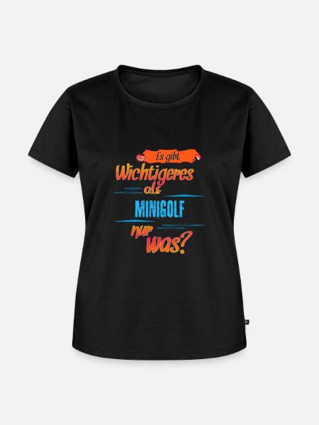 Minigolf - Frauen Premium Bio T-Shirt - Schwarz