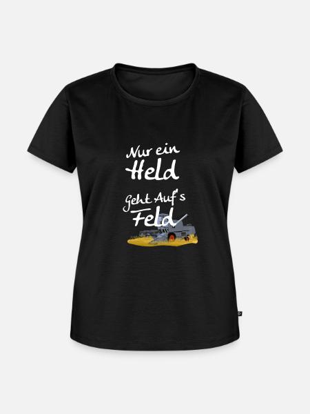 Held Feld Landwirt - Frauen Premium Bio T-Shirt - Schwarz