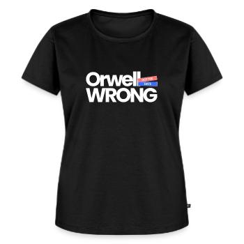 Orwell Got The Date Wrong - Women's Premium Organic T-shirt - black - Front - Selfina (174cm)