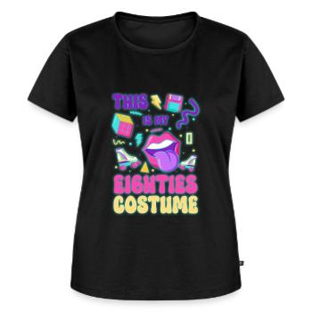 Cool des années 80 - T-shirt Premium bio Femme - noir - Devant - Selfina (174cm)