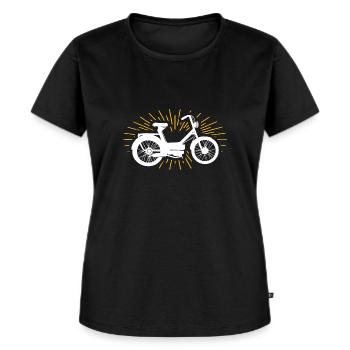 Mofa - Frauen Premium Bio T-Shirt - Schwarz - Vorne - Selfina (174cm)
