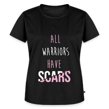 Breast cancer loop - Women's Premium Organic T-shirt - black - Front - Selfina (174cm)