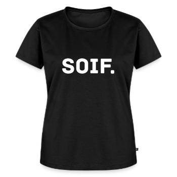 Soif - T-shirt Premium bio Femme - noir - Devant - Selfina (174cm)