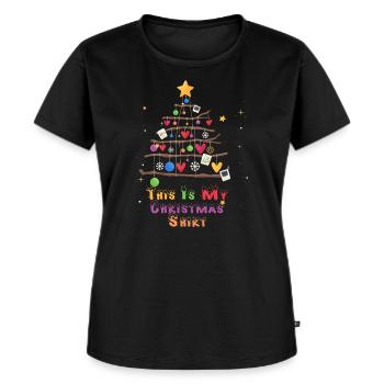 Christmas Shirt - Christmas Shirt - Ekologiczna damska koszulka Premium - czarny - Przód - Selfina (174cm)