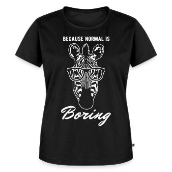 Zebra - Frauen Premium Bio T-Shirt - Schwarz - Vorne - Selfina (174cm)