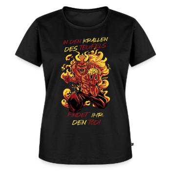 In den krallen des Teufels Kaiserslautern / Betze - Frauen Premium Bio T-Shirt - Schwarz - Vorne - Selfina (174cm)