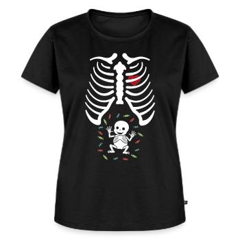 Schwangere Mutter | Halloween-Kostüm - Frauen Premium Bio T-Shirt - Schwarz - Vorne - Selfina (174cm)
