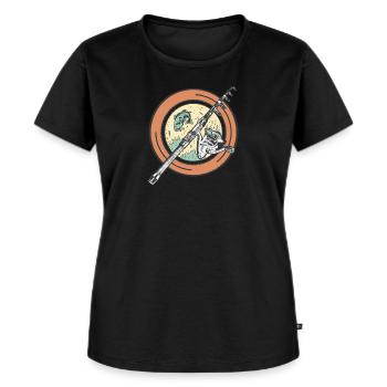 Angler Gift Idea Hobby Fishing - Women's Premium Organic T-shirt - black - Front - Selfina (174cm)